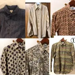 柄シャツ6着まとめ　ユーロヴィンテージ US UK ヒエログリフ民族柄