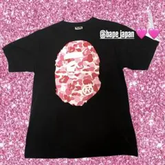 A BATHING APE Tシャツ　カモ柄ピンク