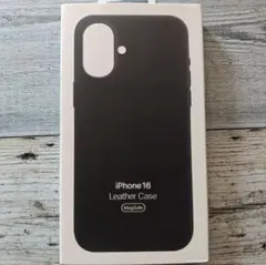 【新品未使用】iPhone16 レザーケース 純正互換品 black 黒