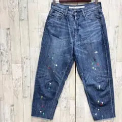美品　niko and… ニコアンド カットオフ ペンキ ペイント デニムパンツ