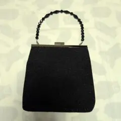 黒のグリッター仕上げパーティーバッグ ラメバッグ 新品