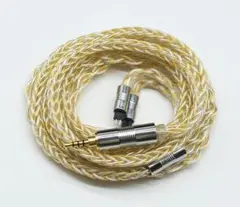 【現品限り】2pin 8芯金メッキu0026銀メッキリケーブル 2pin2.5mm