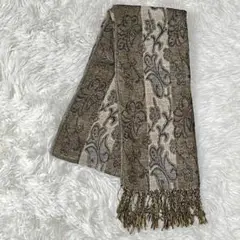 PASHMINA パシュミナ カシミア シルク 大判ストール 総柄 アート