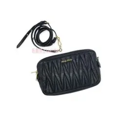 【 良品 】miumiu マトラッセ ショルダーバッグ NERO
