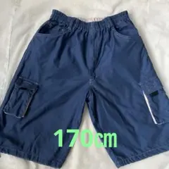 ネイビー カーゴハーフパンツ 4ポケット