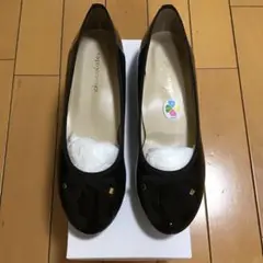 【未使用 chocolates】晴雨兼用 ブラック エナメル バレエシューズ