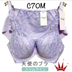 C70M 天使のブラ スリムライン582 ブラ＆ショーツ M021Purple