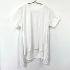 【コンバーストウキョウ】Tシャツ バックプリーツ異素材 テールカット綿100％M