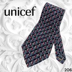 unicef ユニセフ　ネクタイ　シルク
