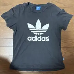 adidas 半袖Tシャツ L 黒 ロゴプリント