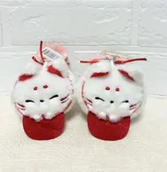 ふんわり マスコット ころころきつね しっぽぶんぶん　2つセット