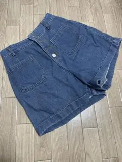 デニムショートパンツ ゴムウエスト