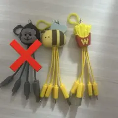 キャラクター型マルチ充電ケーブル