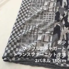 F9X/5654●180cm 限定/綿100%トランスファーニット生地/カール
