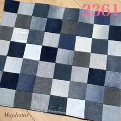 【2361】デニムリメイク パッチワークのマルチマット