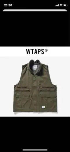 21SS WTAPS REP VEST COTTON. 22AW