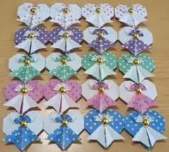 ハンドメイド　折り紙　ハートメダル　20個