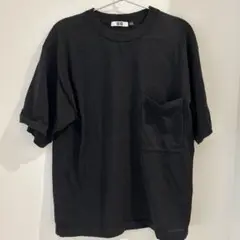 【UNIQLO U】黒 クルーネックセーター 半袖