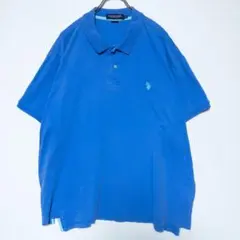 ビッグサイズ U.S. POLO ASSN. ブルー ポロシャツ 3XL