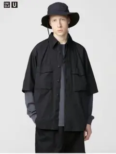 UNIQLO U ユーティリティオーバーサイズシャツ M 黒