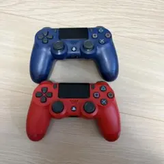 PS4 コントローラー 青 赤 2個セット