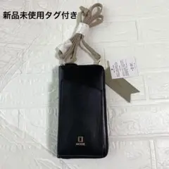 新品未使用　財布機能付きのスマホショルダーバッグ本革