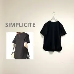 シンプリシテェ バックファスナー クルーネック ブラウス B.C STOCK