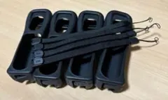 wiiリモコンカバー（黒）＆ストラップ4個セット 清掃・除菌済み