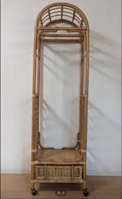 籐　家具　ハンガーラック　ラタン　ヴィンテージ　藤