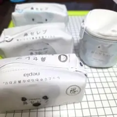 nepia 鼻セレブ　おしりセレブ　ポーチ4個セット　カプセルトイ
