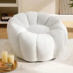 ソファ 1人掛け フラワーモチーフ 花型デザイン ふわふわ リビング／寝室用