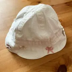 TOCCA　 ホワイト　リボン　ベビー帽子 50cm