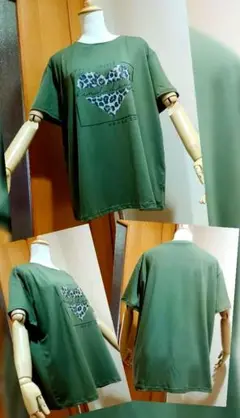 レディース/オーバーサイズ・半袖Ｔシャツ【アーミーグリーン】新品