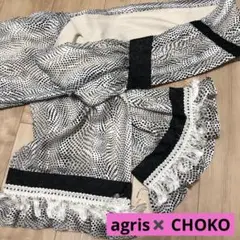 CHOKO×agris レースバタフライ着物 蝶々 単衣 黒 Mサイズ 未使用 C.H.O.K.O×agris kimono レースバタフライ : CHOKOとチョコと