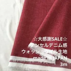 S2X/5762-02◆3m 感謝祭/綿系ウォッシュツイル生地/アパレル