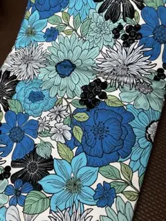 COSMO TEXTILE 花柄 綿麻キャンバス生地　1m
