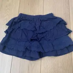 ネイビー フリル ショートパンツ