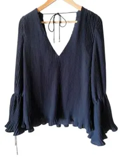 C/MEO COLLECTIV プリーツTOPS BLACK