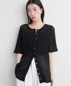 Omekashi ストレッチレース2WAYカーディガン