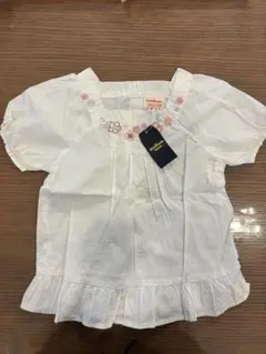 Osh Kosh 花刺繍 コットン 半袖ブラウス サイズ120