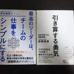 【文庫2冊】最高のリーダーは、チームの仕事をシンプルにする、引き算する勇気