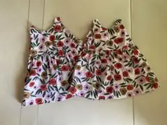 【美品】　双子　UNIQLO マリメッコ　ワンピース　ピンク　2枚セット