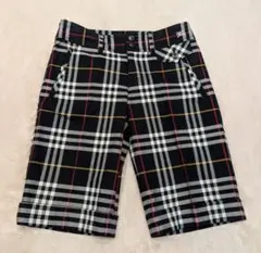 ☆新品☆BARBERRY BLUE LABEL ノバチェック ハーフパンツ 黒色