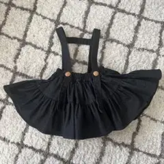 wonny ribbon Black denim skirt M