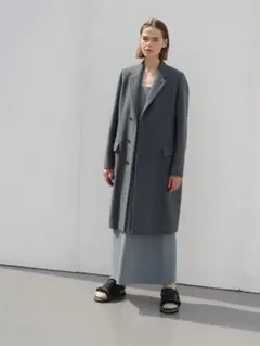 AURALEE DOUBLE CLOTH LIGHT MELTON COAT