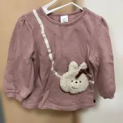 futafutaピンク ウサギ トレーナー 100