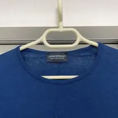 JOHN SMEDLEY 青 半袖ニット　サイズL