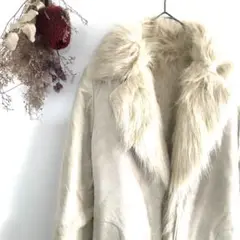 オットーコレクション【M】スヌード ロングコート ジャケット ファー 上品 冬