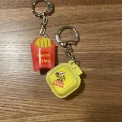 ★美品★ フライドポテト ハンバーガーの箱 キーホルダー ガチャ アメリカン