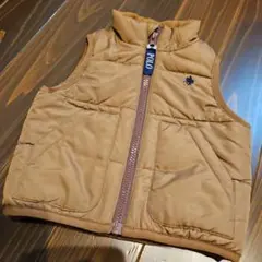 ポロ♡ブラウンダウンベスト80センチ♡ほぼ未使用品